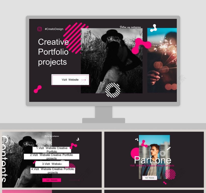 植物系文艺范工作总结PPT 第1张