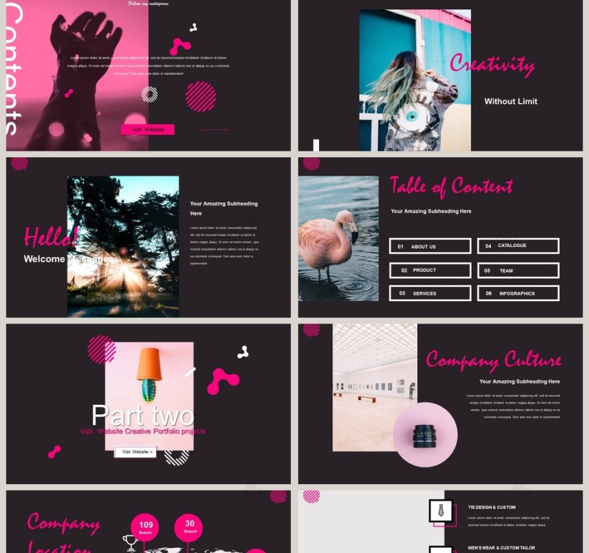 植物系文艺范工作总结PPT 第2张