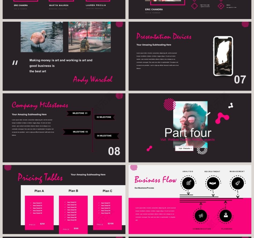 植物系文艺范工作总结PPT 第4张