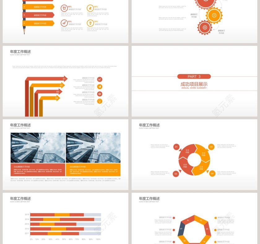 橙色鲜明主题商业计划书PPT模板第3张