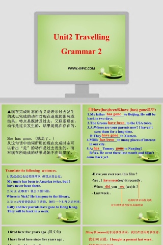 Unit2 Travelling-Grammar 2教学ppt课件