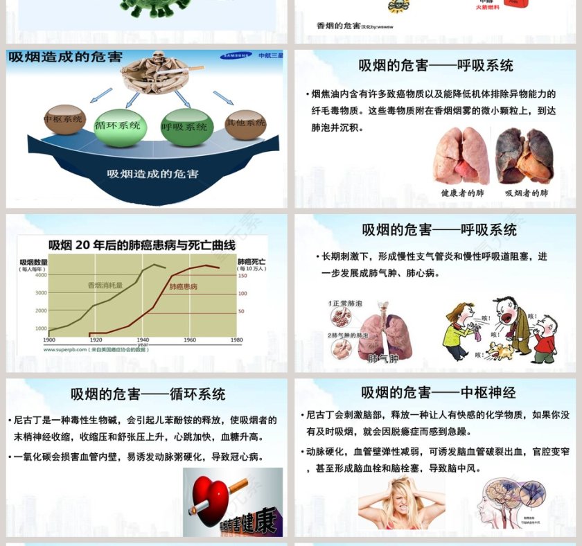 5·31 世界无烟日吸烟有害健康PPT第4张