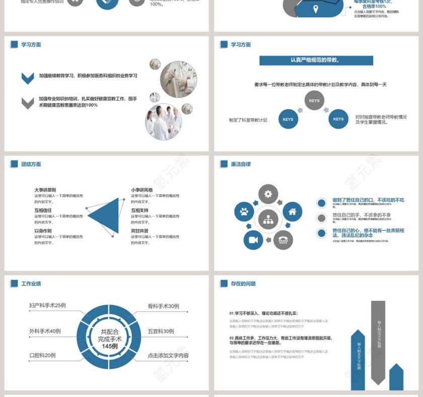 医护人员背景护士长述职报告PPT第4张