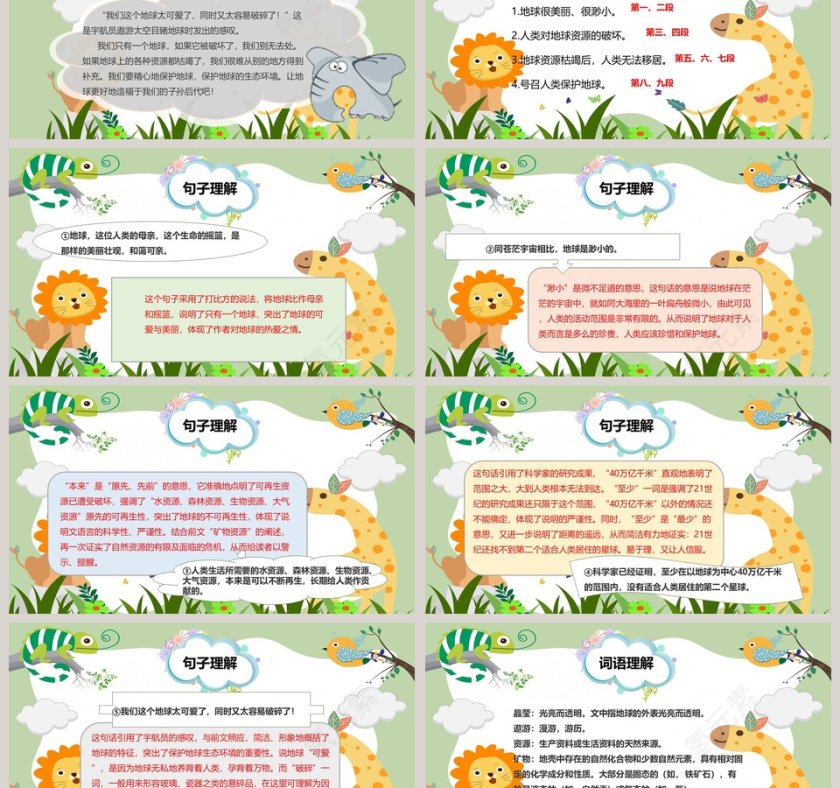 五年级语文课件PPT只有一个地球第3张