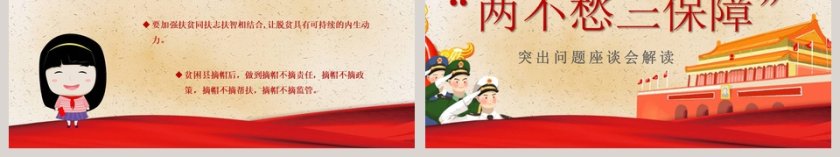 党中央两不愁三保障精准扶贫会议解读PPT模板第6张