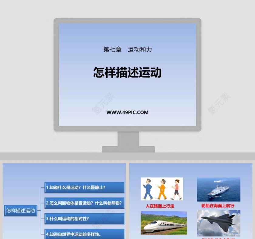 第七章  运动和力-怎样描述运动教学ppt课件第1张