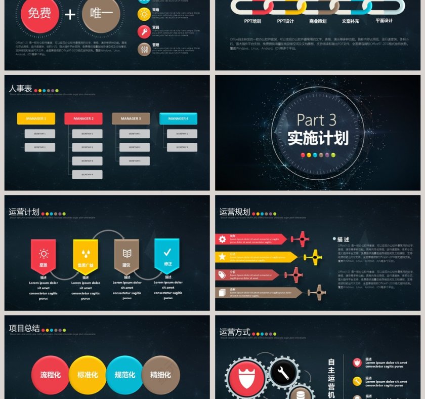 简约大气炫酷宇宙星空科技动态PPT模板第3张