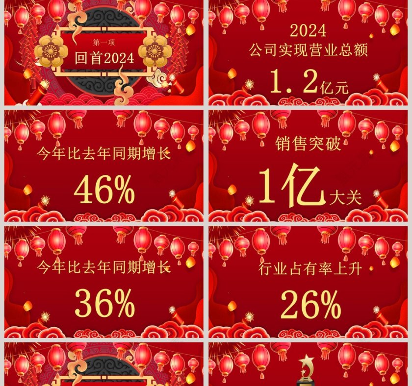 喜庆大气元旦快乐2020鼠年新年元旦PPT模板第2张