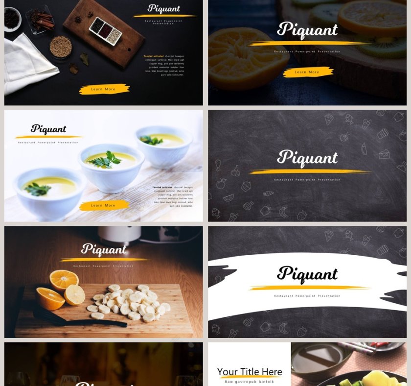 高档餐饮美食西餐厅介绍PPT模板第2张