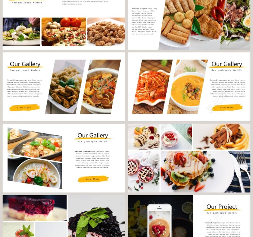 高档餐饮美食西餐厅介绍PPT模板第12张