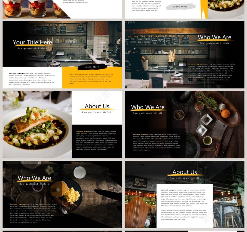 高档餐饮美食西餐厅介绍PPT模板第4张