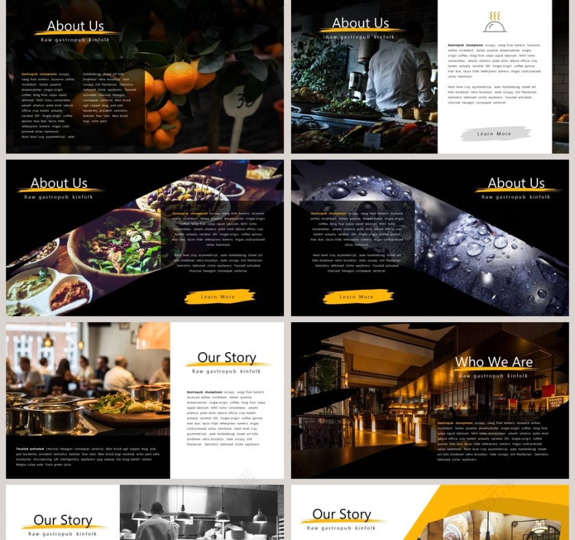 高档餐饮美食西餐厅介绍PPT模板第5张