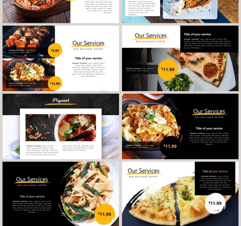 高档餐饮美食西餐厅介绍PPT模板第10张