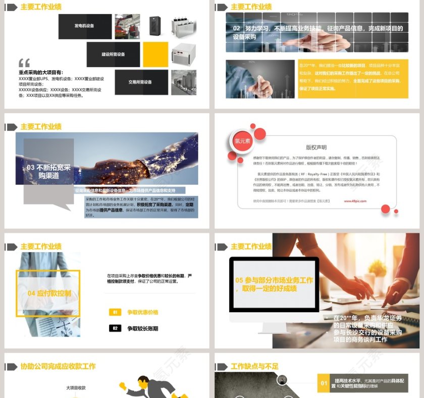 简约清新采购部工作总结PPT模板第2张