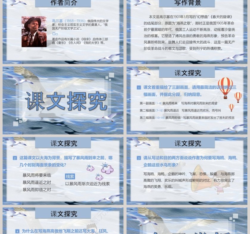 八年级语文课件《海燕》PPT第2张
