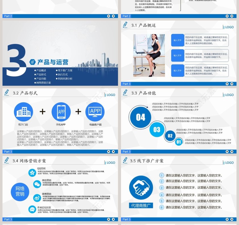 创业/商务融资计划书PPT模板第4张