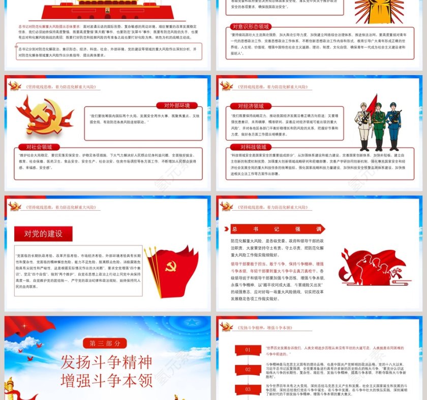 习近平谈治国理政增强忧患意识防范化解风险挑战专题党课PPT模板第3张