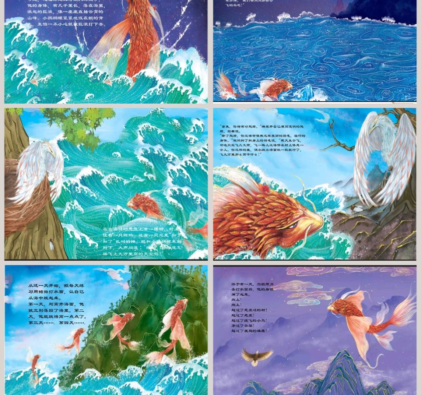 鲲鹏之变成语故事课件PPT模板第3张