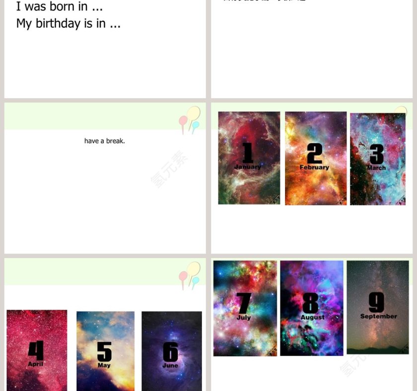 Unit 11 I was born in January - 教育培训行业PPT模板第5张