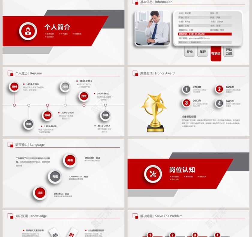 商务大气岗位竞聘PPT模板第2张