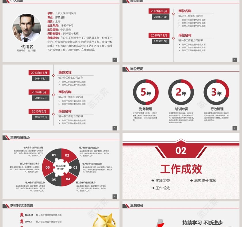 简约岗位竞聘报告PPT模板第2张