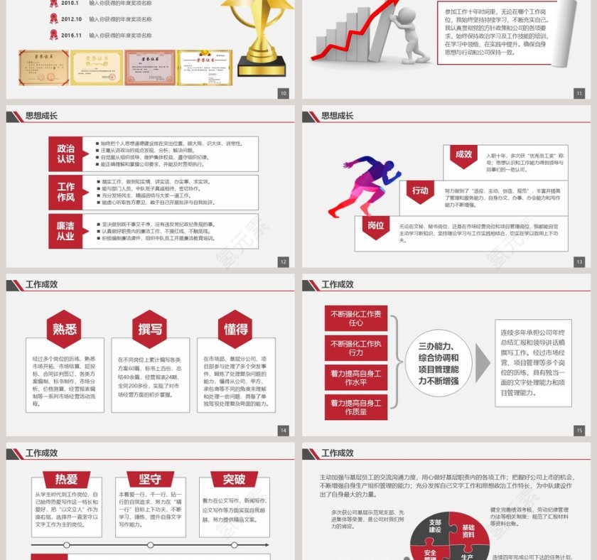 简约岗位竞聘报告PPT模板第3张