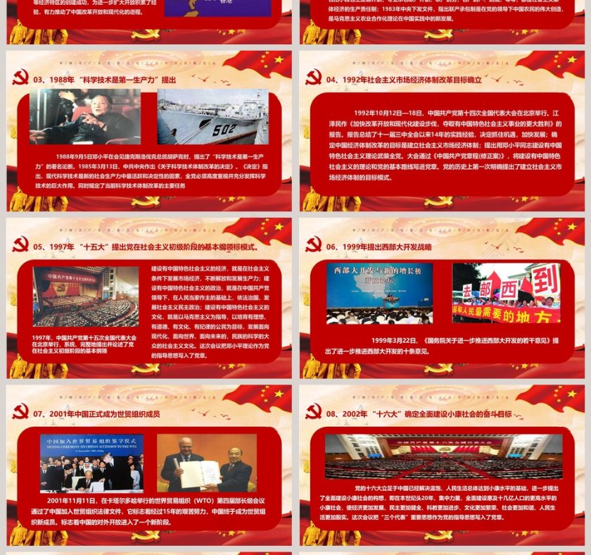 改革开放40周年党课PPT第4张