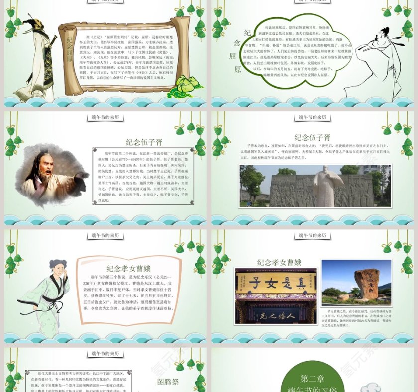 端午节PPT模板 第2张