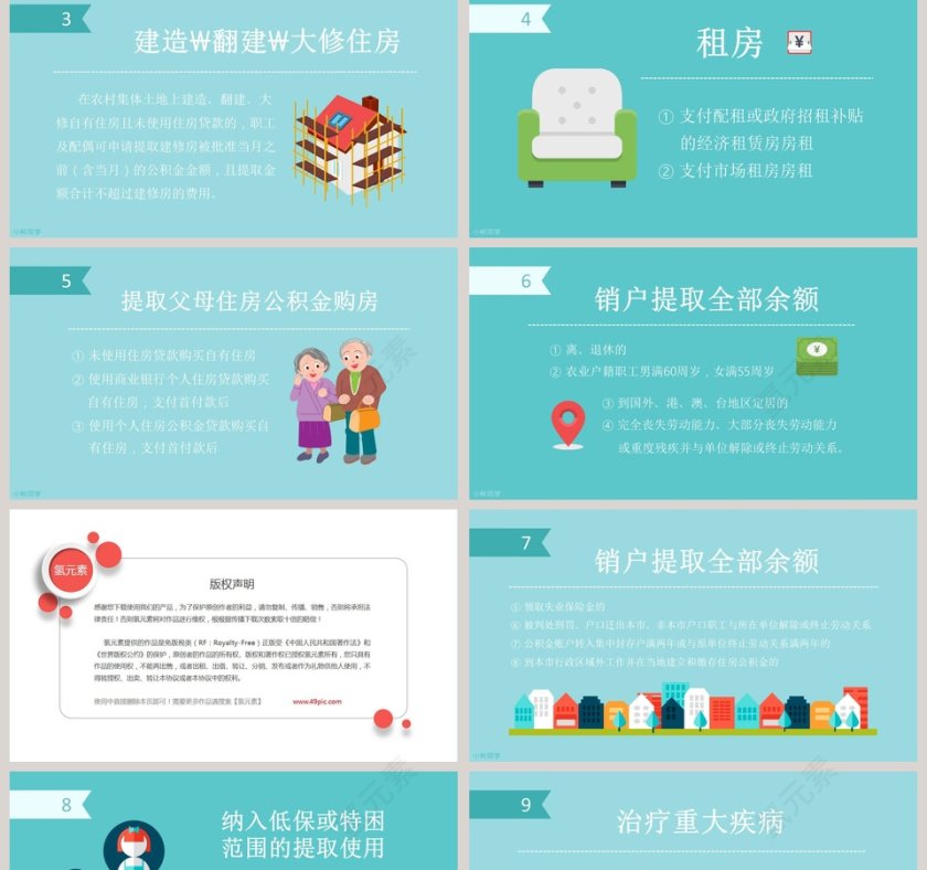 公积金你真的会用吗卡通可爱儿童PPT模板 第2张