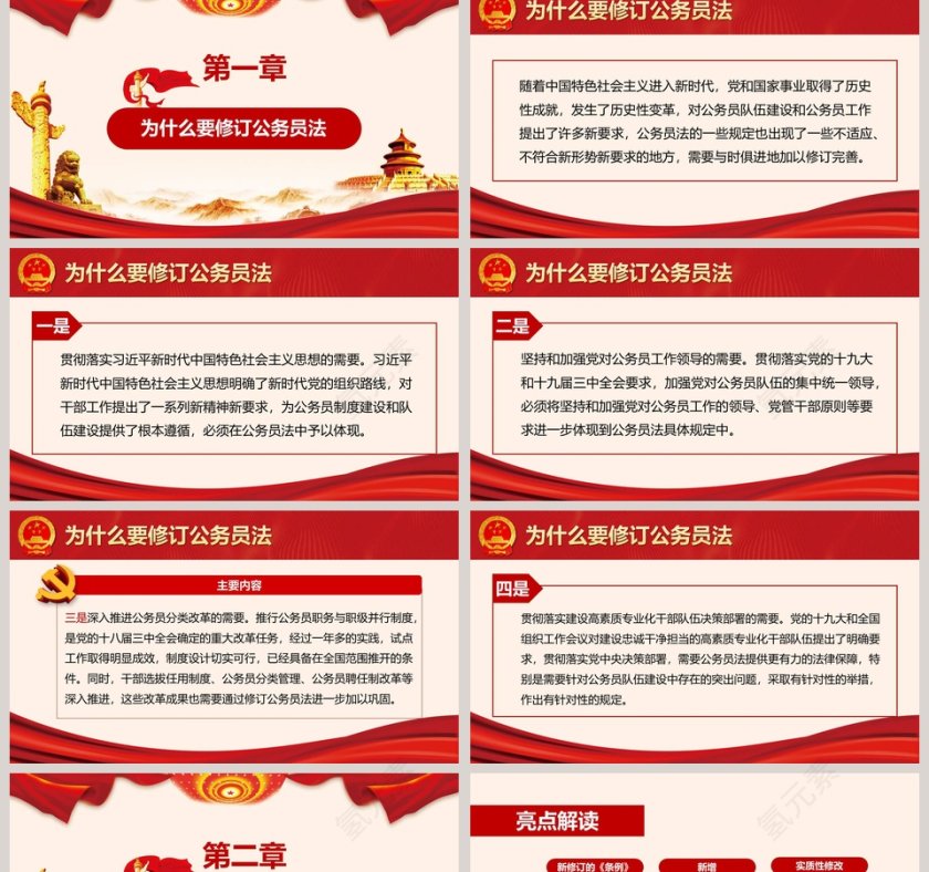 中华人民共和国公务员法学习解读PPT第2张