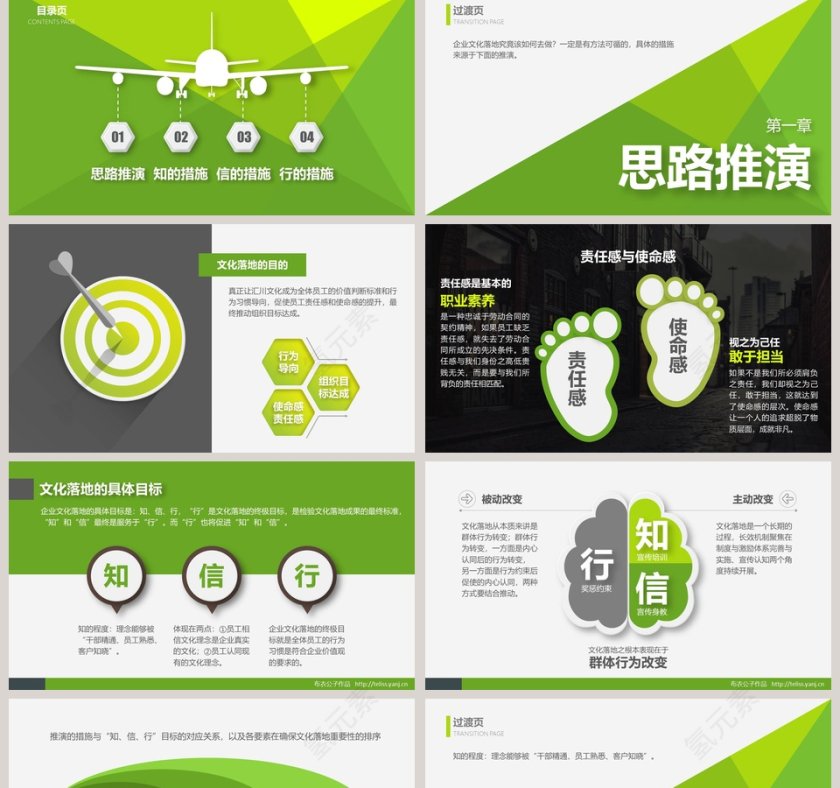 绿色简约文化落地推演第2张