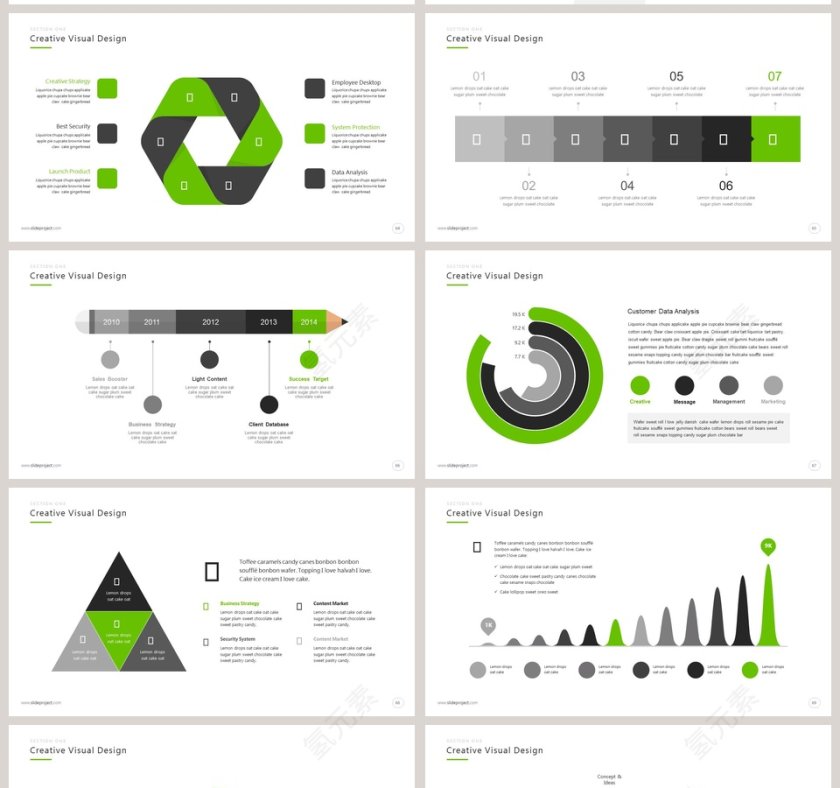 欧美经典商务时尚工作总结PPT模板第11张