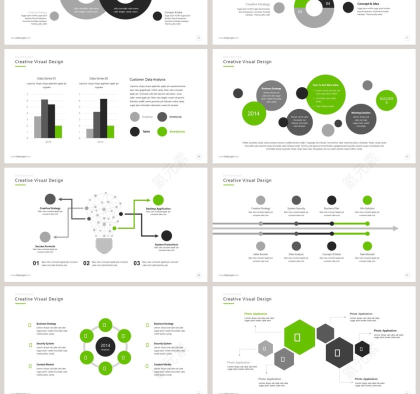 欧美经典商务时尚工作总结PPT模板第13张