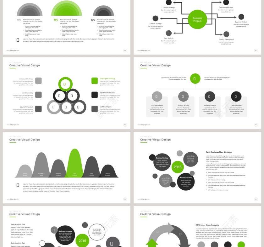 欧美经典商务时尚工作总结PPT模板第15张