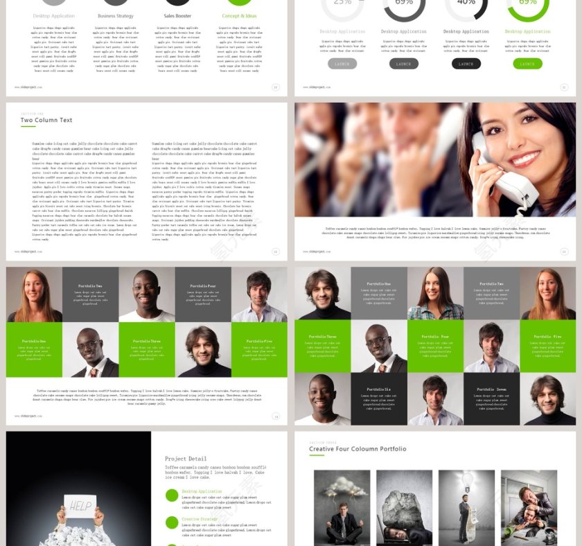 欧美经典商务时尚工作总结PPT模板第3张