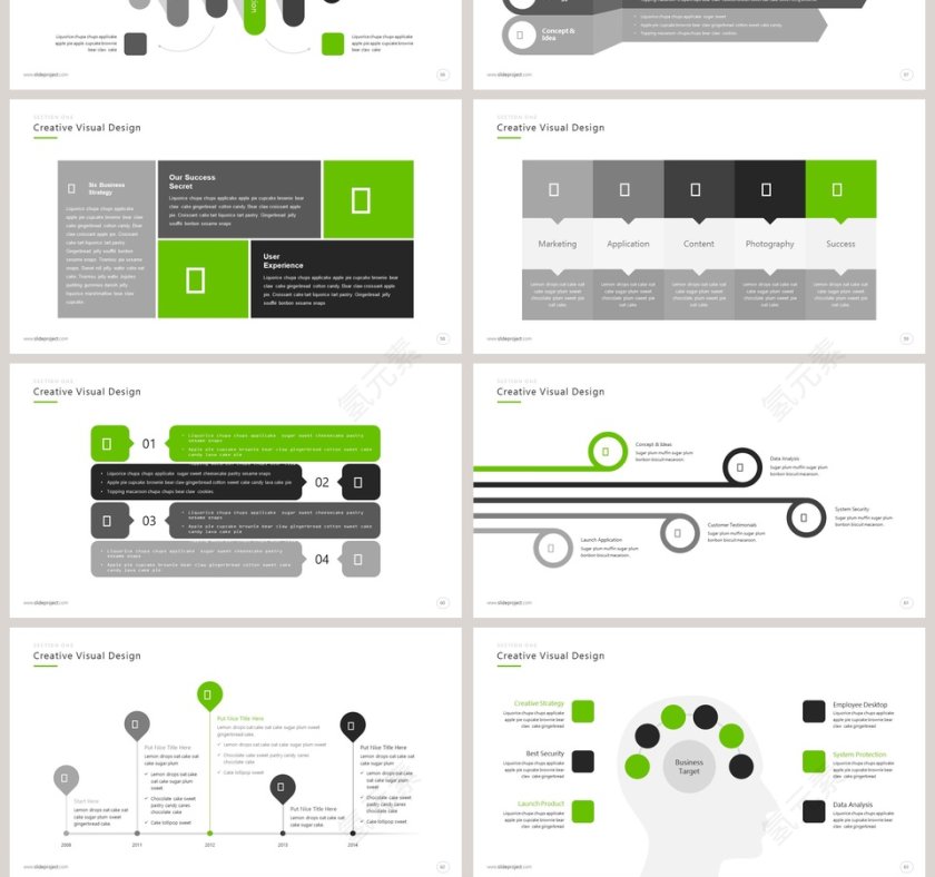欧美经典商务时尚工作总结PPT模板第10张