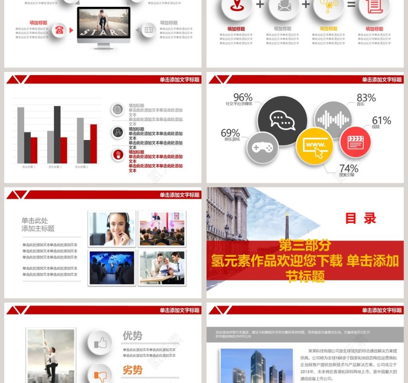 2019年终工作汇报PPT模板第3张