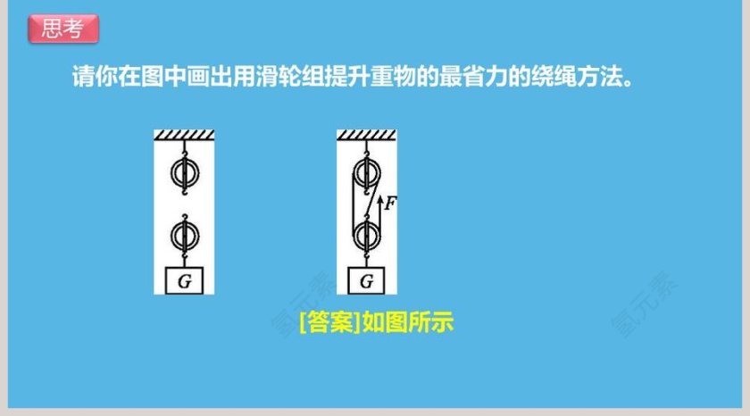 第二节   滑轮及其应用-第十章   机械与人教学ppt课件第5张