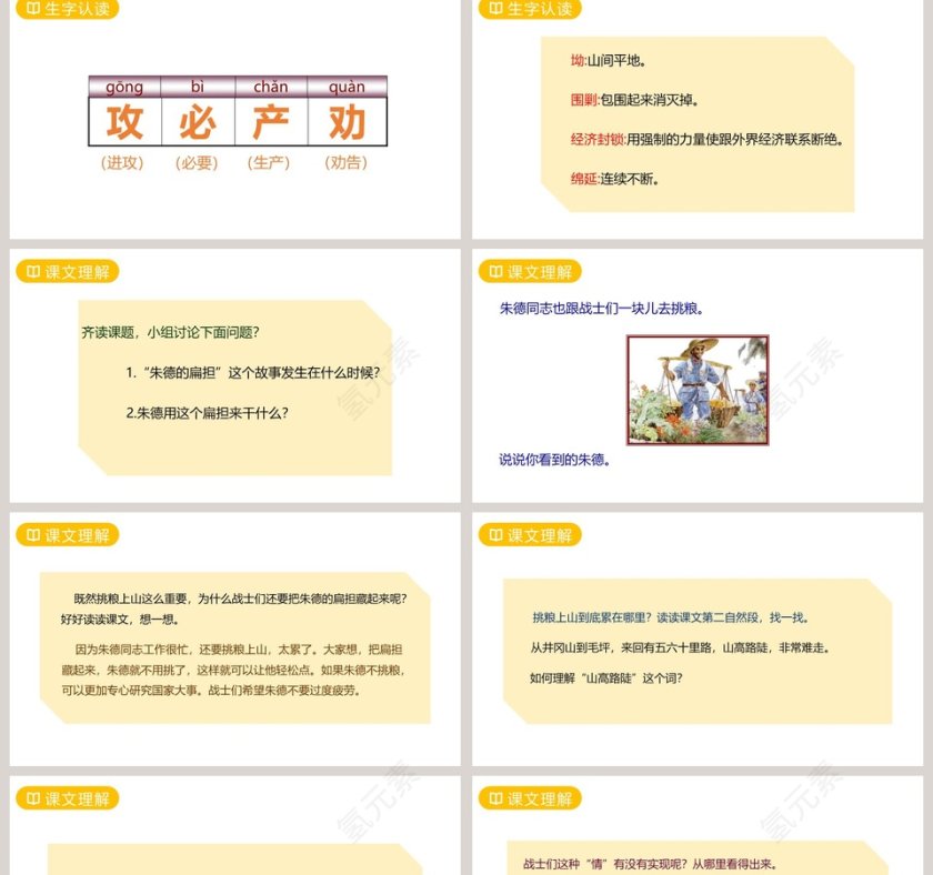 课文解析二年级语文上册朱德的扁担语文课件PPT第2张