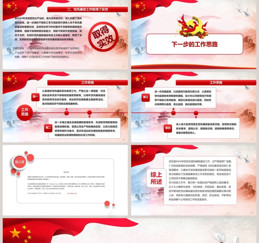 党风廉政建设自查报告廉政廉洁ppt第5张