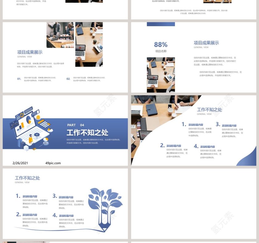 商务大气年终总结汇报PPT模板第4张