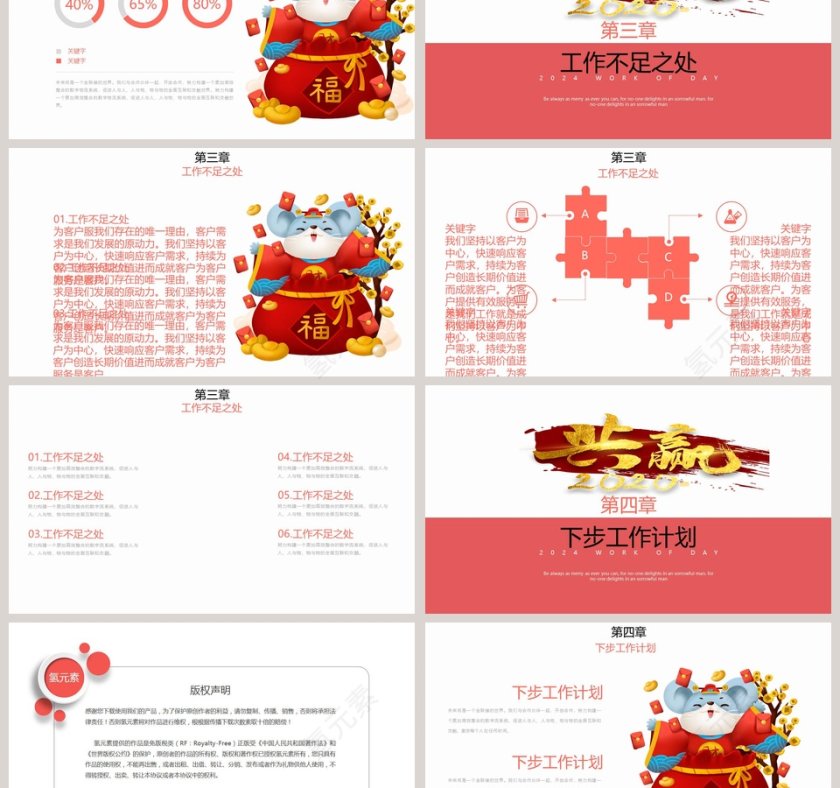 简约清新年年终总结PPT模板第3张