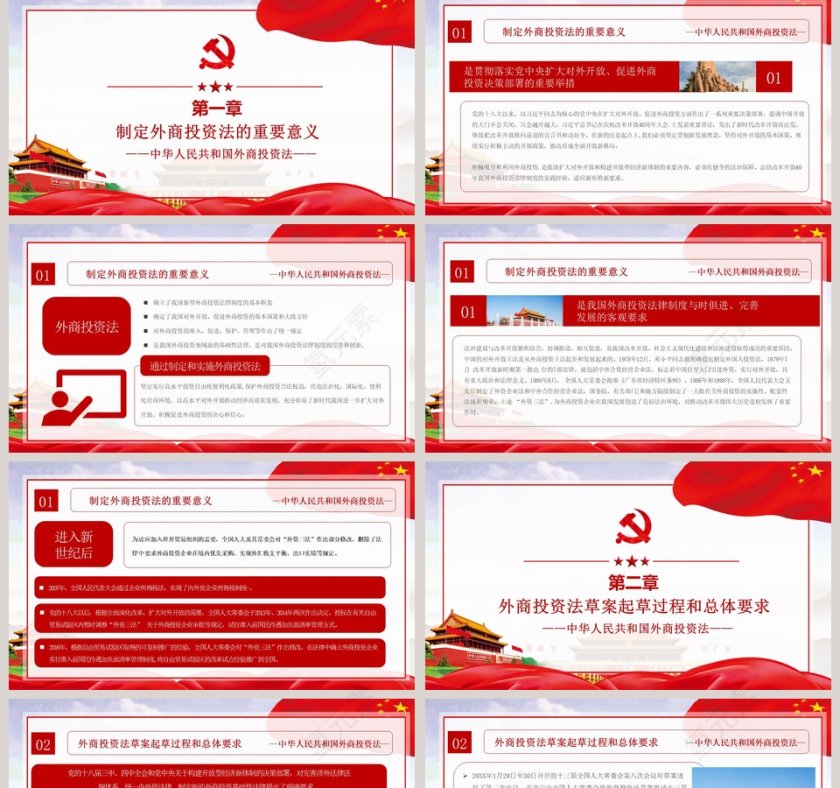 简约大气中华人民共和国外商投资法PPT模板第2张