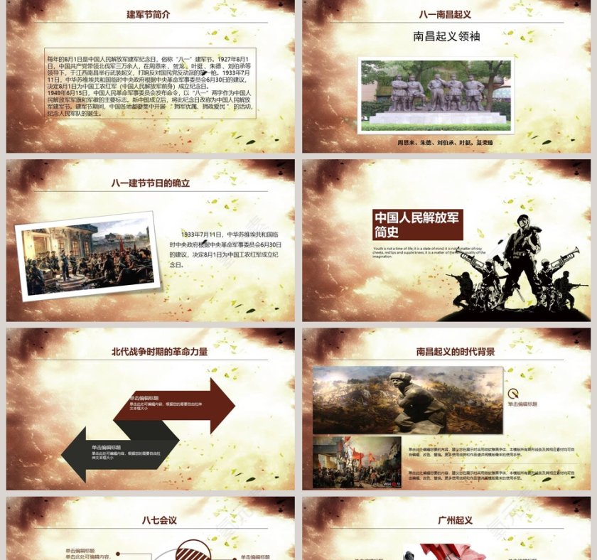 庆祝中国人民解放军建军九十周年八一建军节PPT党政第2张