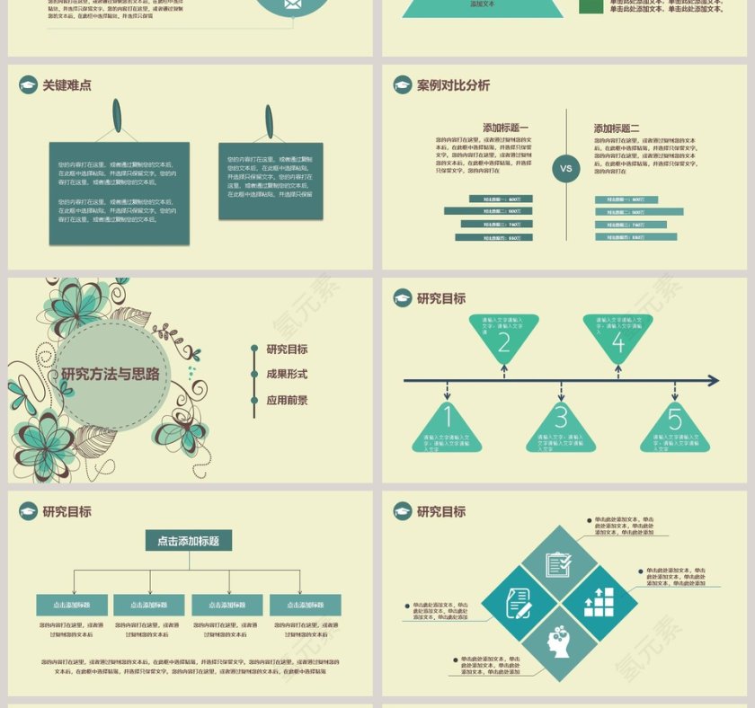 简约复古论文答辩PPT模板第4张