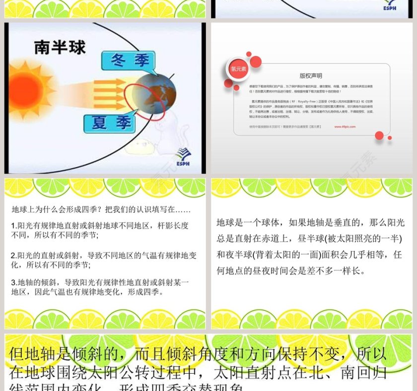 地球上为什么会有四季教学ppt课件第6张