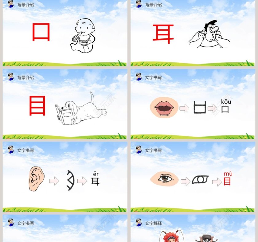 部编版一年级上册语文口耳目PPT课件第2张