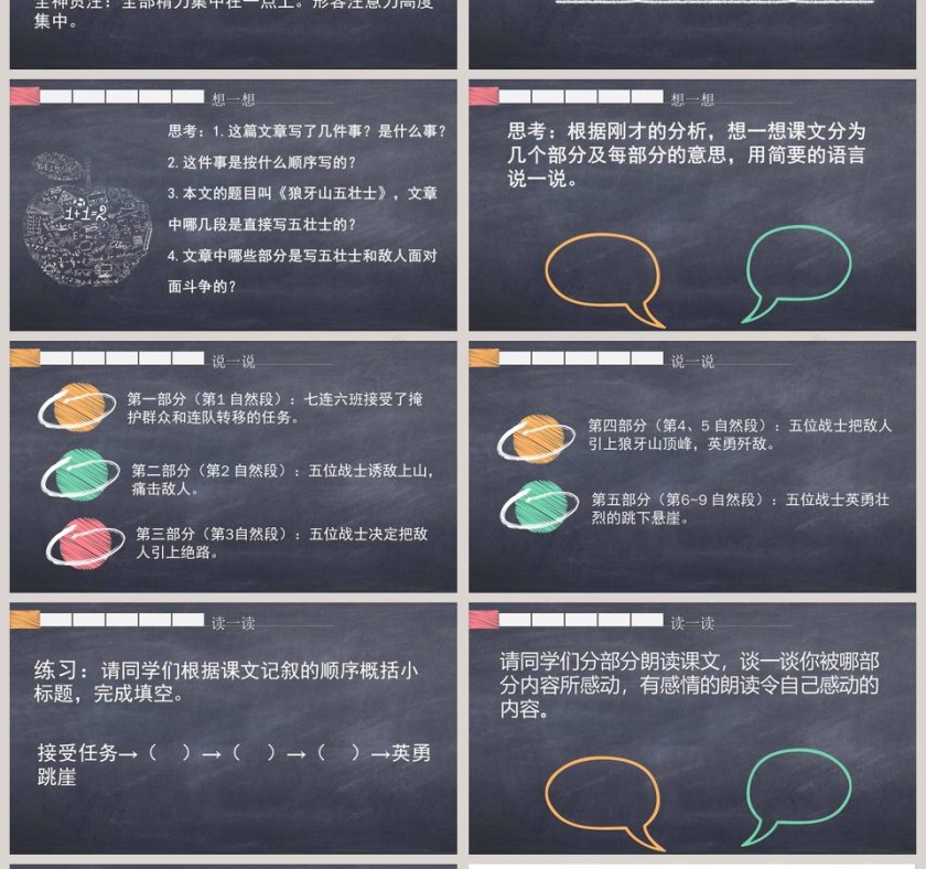 课文解析狼牙山五壮士语文课件PPT第4张