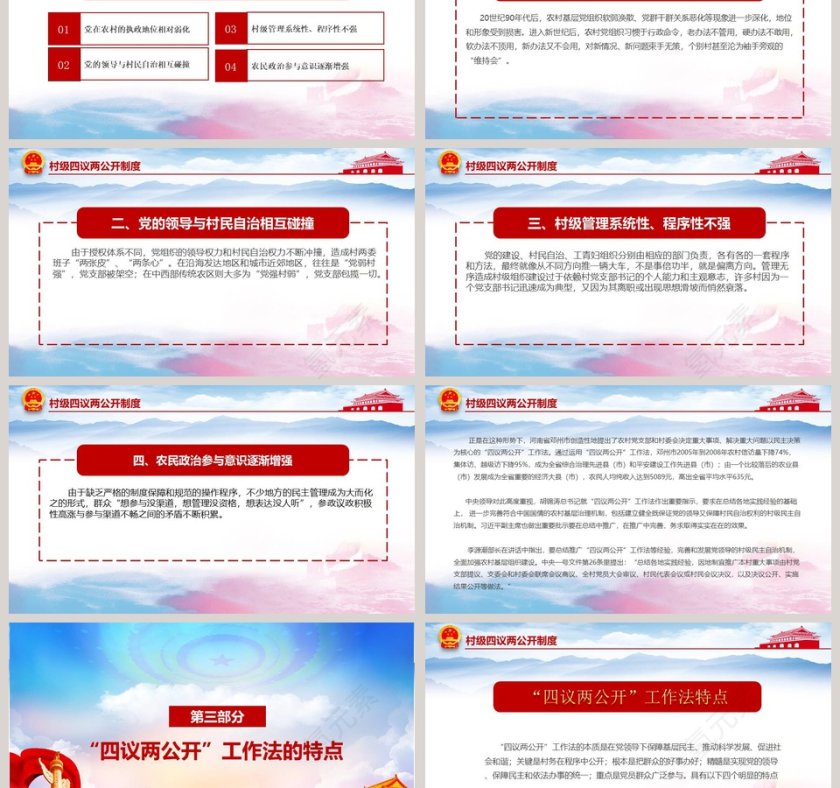 村级四议两公开制度PPT模板第3张