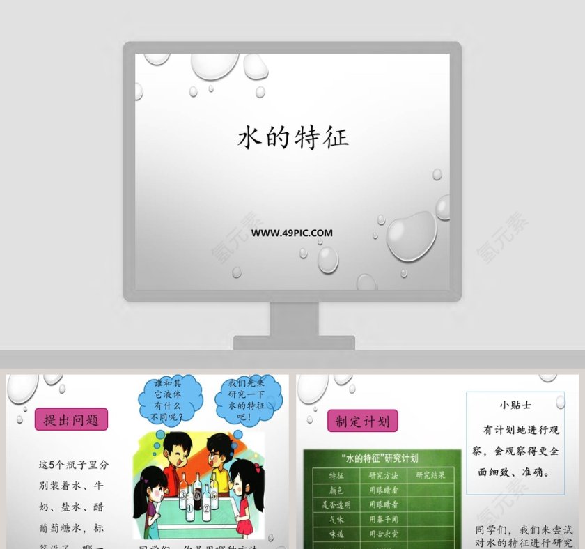 基于水质参数分析的医学护理PPT模板第1张